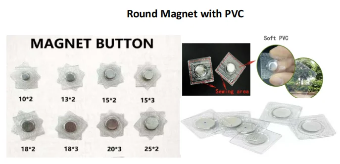 Xlmagnet PVC Hidden Strong Magnet Button for Clothes