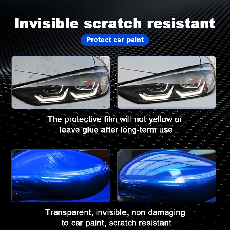 Suitable for Ford Mustang Mach-E Gt Tpu Transparent Protective Film Car Front Headlight Film Rearview Mirror Film Car Sticker