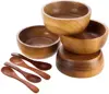 Brown acacia wood bowl