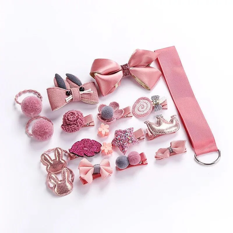 Cheap Wholesale 18 Pcs Set Cute Decoration Hair Accessories For Baby