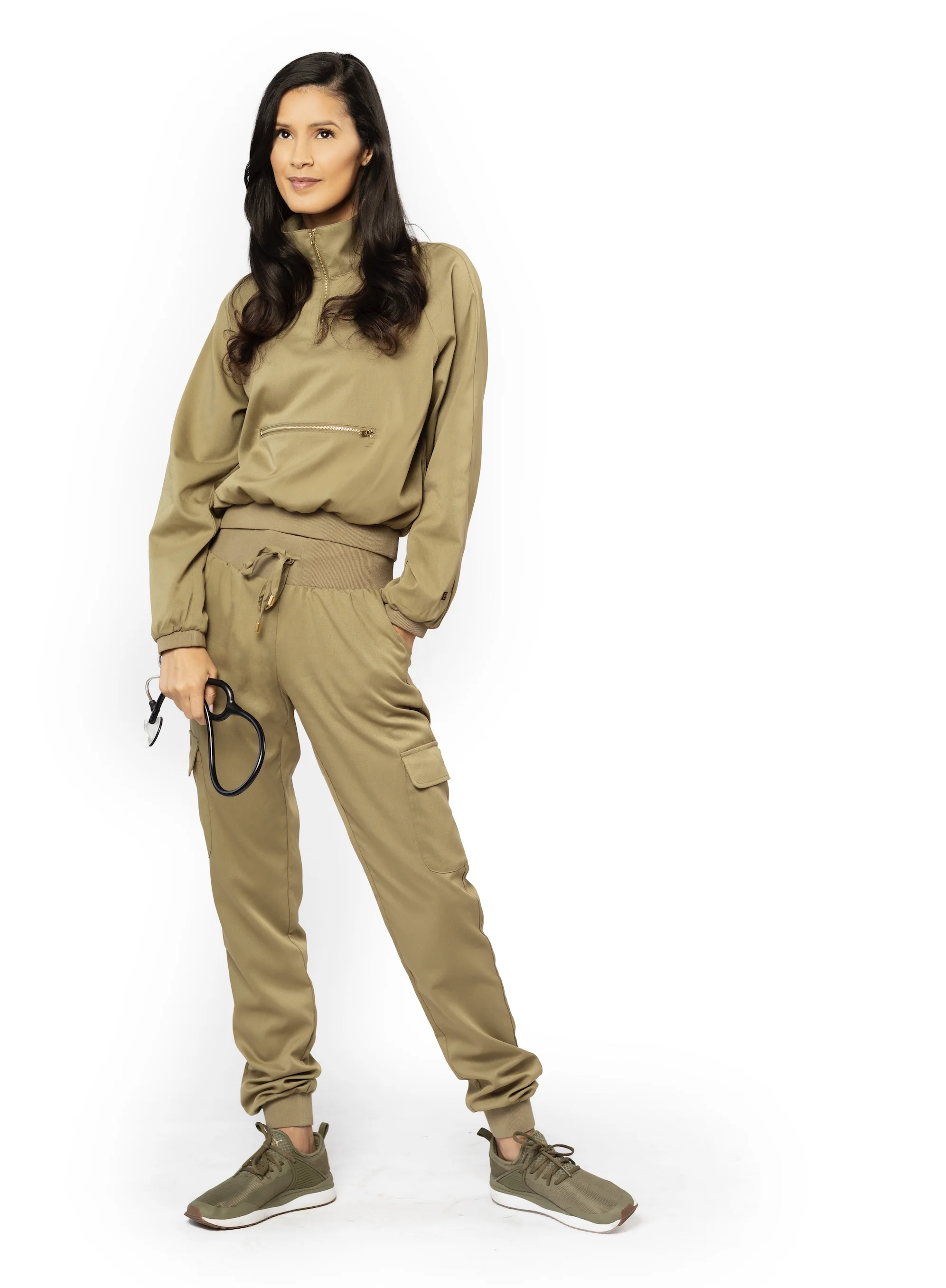 Long Sleeve Scrub Jacket Jogger Nurses Nursing Hospital Uniform Spandex Scrubs Uniforms Suit Set Top and Pants Navy Blue 2022
