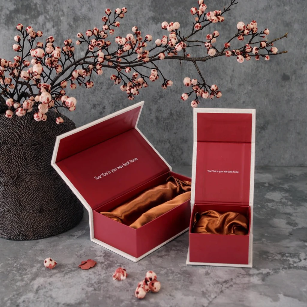 Custom Luxury Linen Fabric Cardboard Packaging Box for Adult Toys Magnetic Gift Box with Silk Insert for Sexy Sex Dolls
