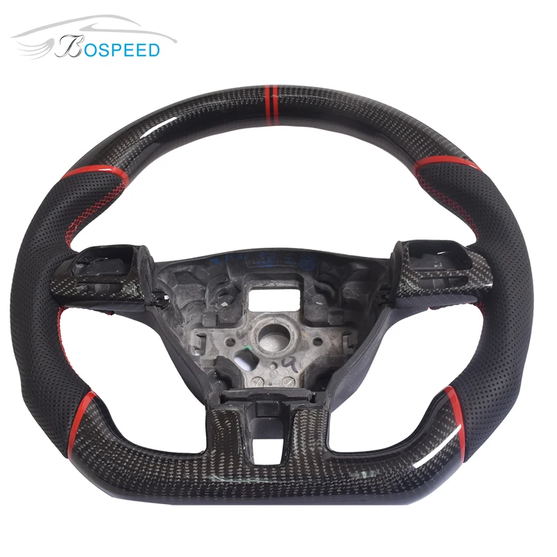 Factory Carbon Fiber Car Steering Wheel For Vw Cc With Perforate