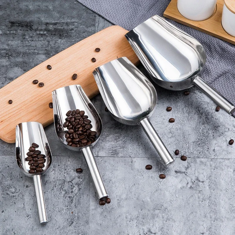 8-13Inch Stainless Steel Ice Scraper Food Buffet Candy Bar Scoops Shovel Kitchen Gadgets And Accessories Tablespoon Sugar Scoop 0