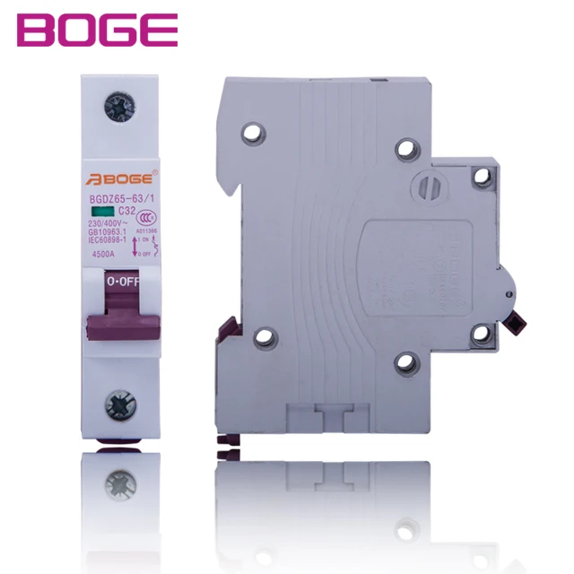 BOGE OEM Mini Circuit Breakers 1 Pole Electrical 25A MCCB AC Beaker MCB
