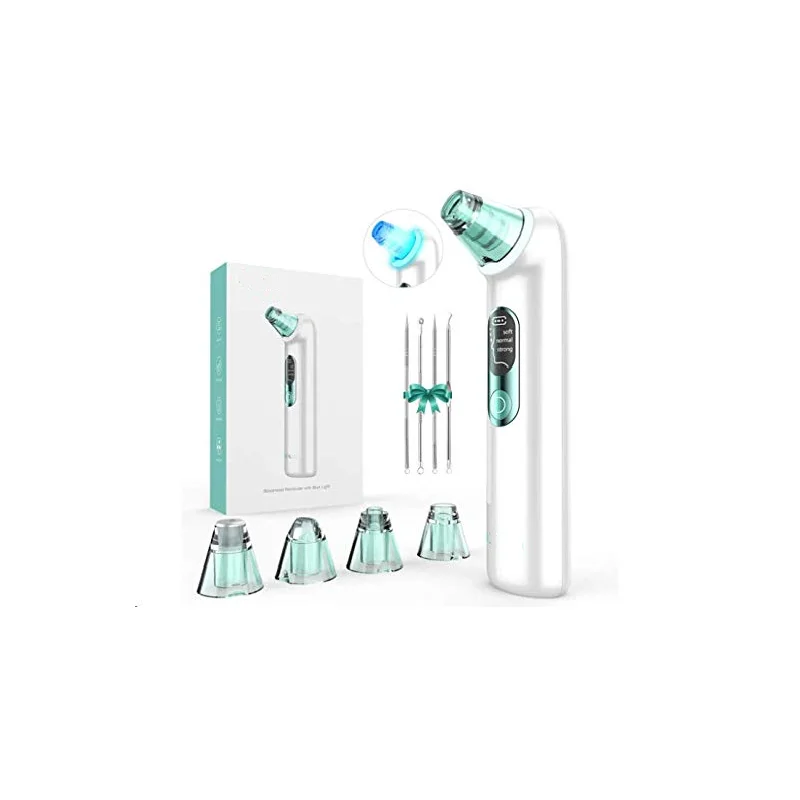 PSB blue electric blackhead extractor kit pore vacuum cleaner remover tool with 4 pore