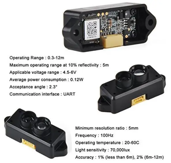Laser parking sensor lidar short range optical distance sensor