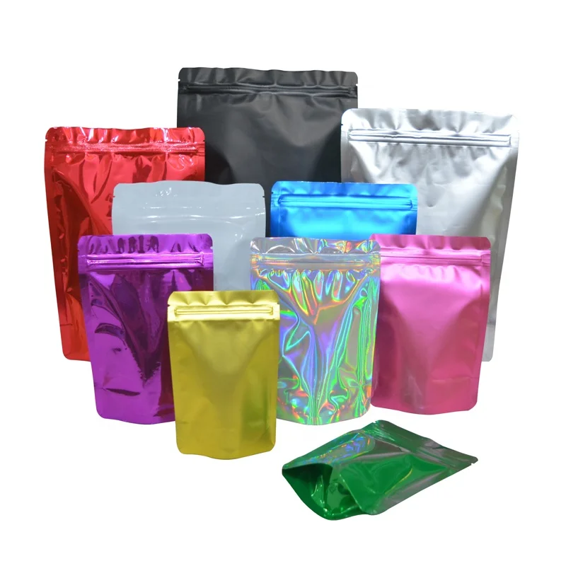 1000 Silver/Clear Smell Proof Packaging Foil Pouches Mylar Ziplock Bags 7x5.5 