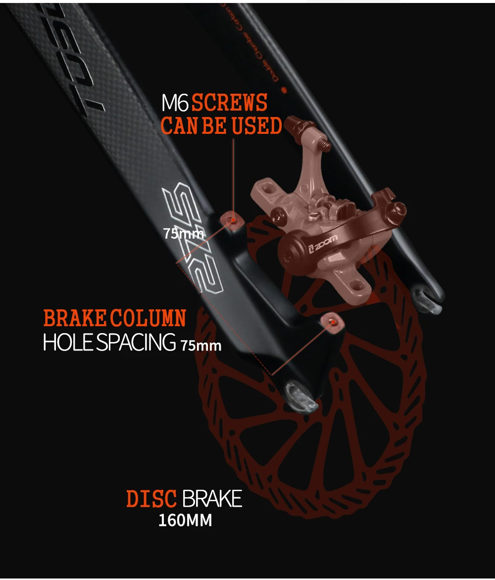 Forcelle freno a disco mm 26 forcella rigida per