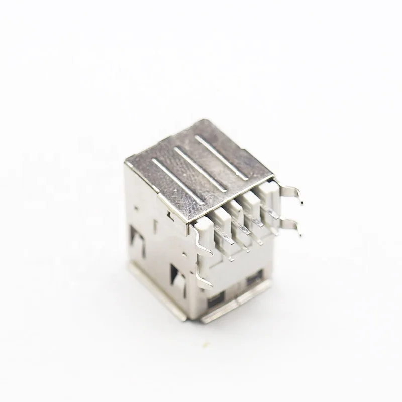 Free samples connector USB Jack Replacement 4pin SMD Female Socket usb dual level right angle for data cable headers connector
