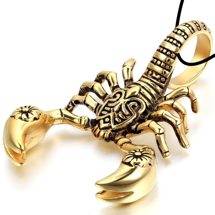 Personality Metal Scorpion Keychain Stainless Steel 3d Mockup Scorpion Pendant for Necklace Pendant Necklace