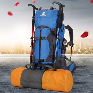 Custom Hiking Backpack Nylon Waterproof Travelling Climbing Backpack 65L