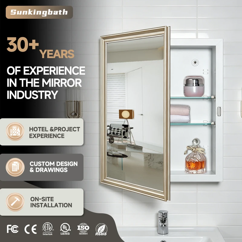 Bathroom Solution Stainless Steel Bathroom Mirror Cabinet 14 X 18 Inch Gabinete De Espejo Bathroom Medicine Cabinet with Mirror