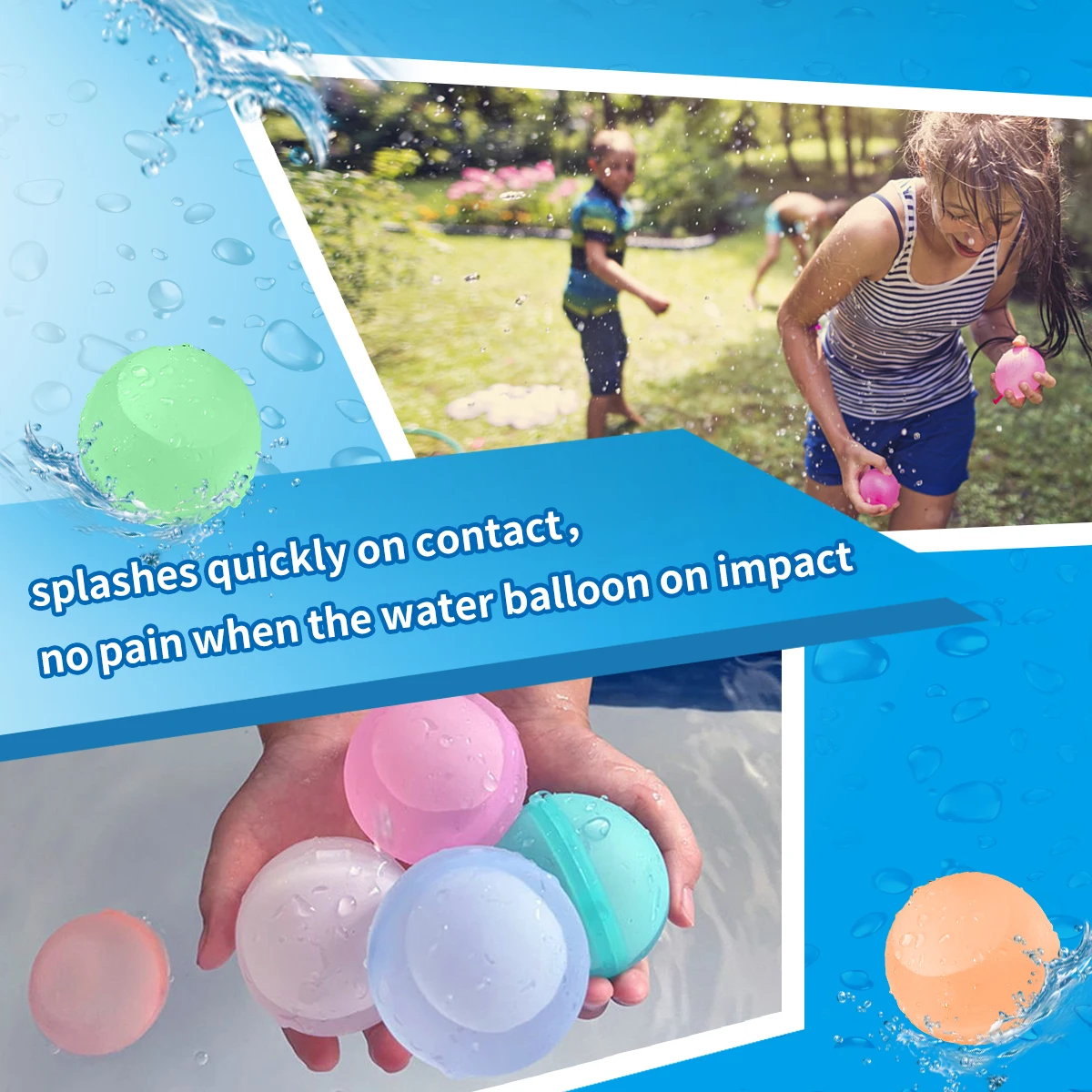 Huiye Reusable Water Balloon Ballon Launcher Quick Fill