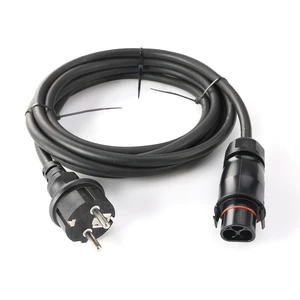 Customized BC01 New Rubber LY01 Male EU Schuko Deye Solar Sun Power Micro Inverter Connectors Plug Wire Cable