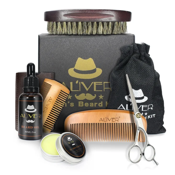 beard grooming kit with straight razor