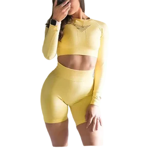 Cikini Fitness Sport Bra Long Sleeve Fashion Sports Wear Adults Quick Dry Breathable -Plus Size Cotton Spandex Running