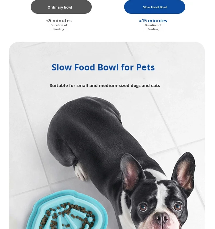 New Anti-Choking Anti-Overflow Anti-Slip PP Silicone Dog Bowl Slow Food Bowl Shell for Dogs and Cats Pet Supplies & Feeders factory