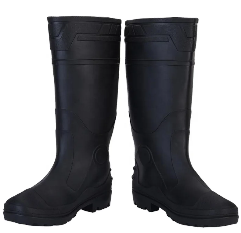 Cheap High Quality Safety Pvc Black Rain Boots Outdoor Boots Waterproof