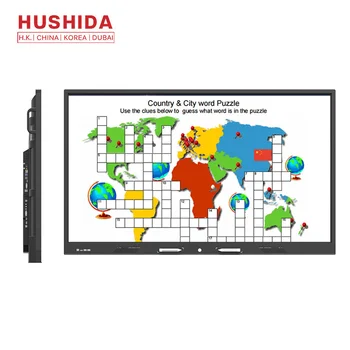HUSHIDA Educational institution training 43 55 65 75 86 inch smart board interactive touch electronic whiteboard