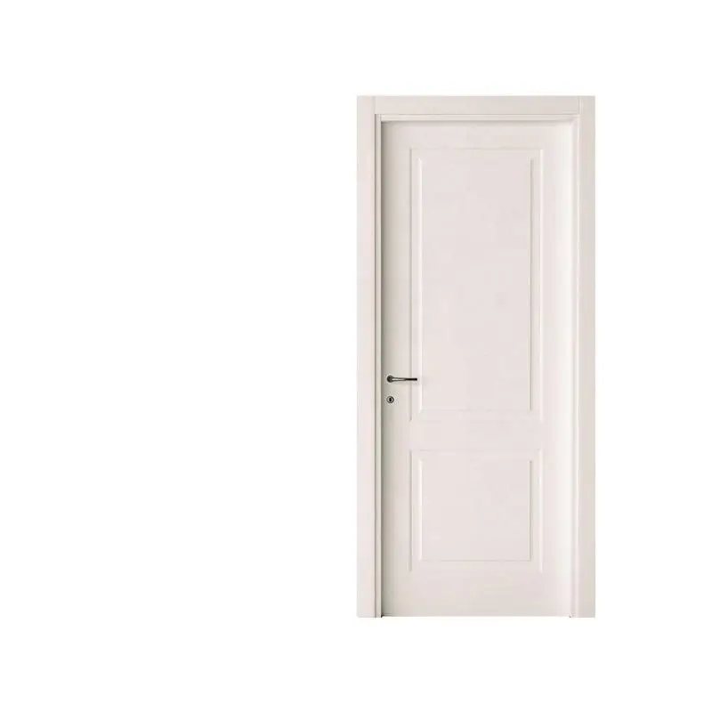 Modern White MDF Interior Bedroom Door Sound Insulation Primed Wood Hollow Core Slab Finished Surface for Hotel School