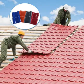 Synthetic Resin 1080mm Pvc Roof Shingles Sheet For Residential House