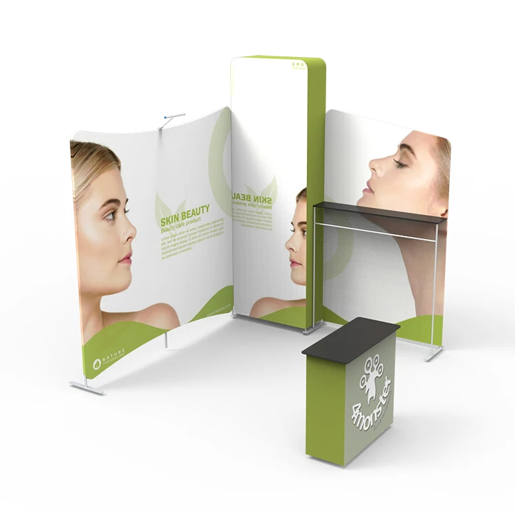 Горячая распродажа 10 футов переносная Натяжная тканевая арка для выставочного и рекламного дисплея алюминиевая рамка комбинированные киоски