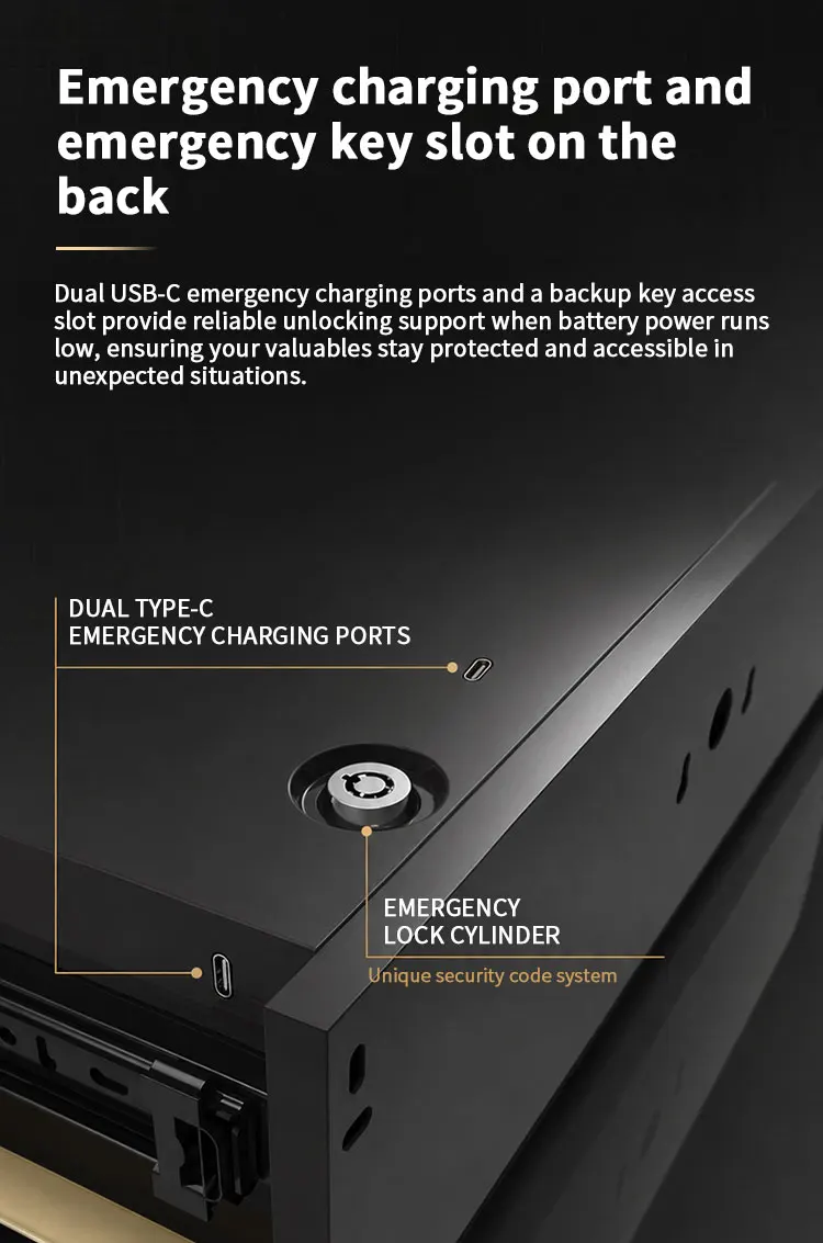 product ceqsafe smart high end home hidden small furniture drawer safety box money safe box fingerprint  digital lock safe steel rohs-13