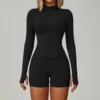 Set giacca nera + pantaloncini