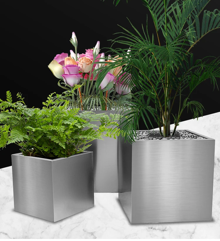 Stainless Steel Plant Containers