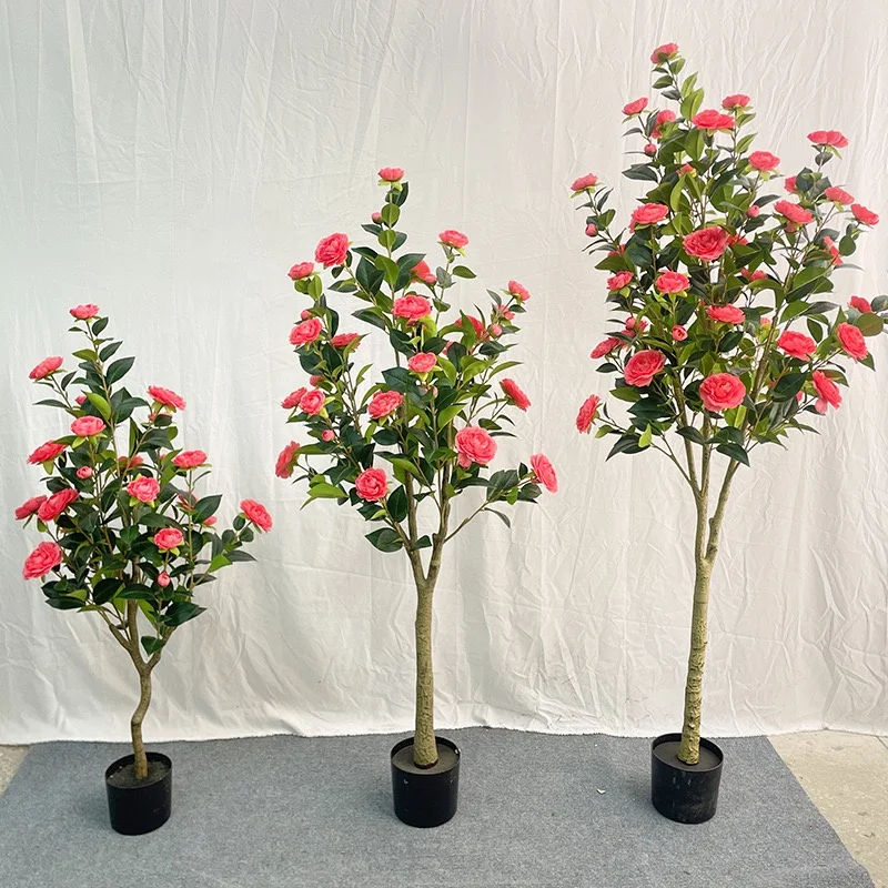 6ft Artificial Camellia Bonsai Tree Plastic Flower Plants with Pots for  Home Party Office Decor| Alibaba.com