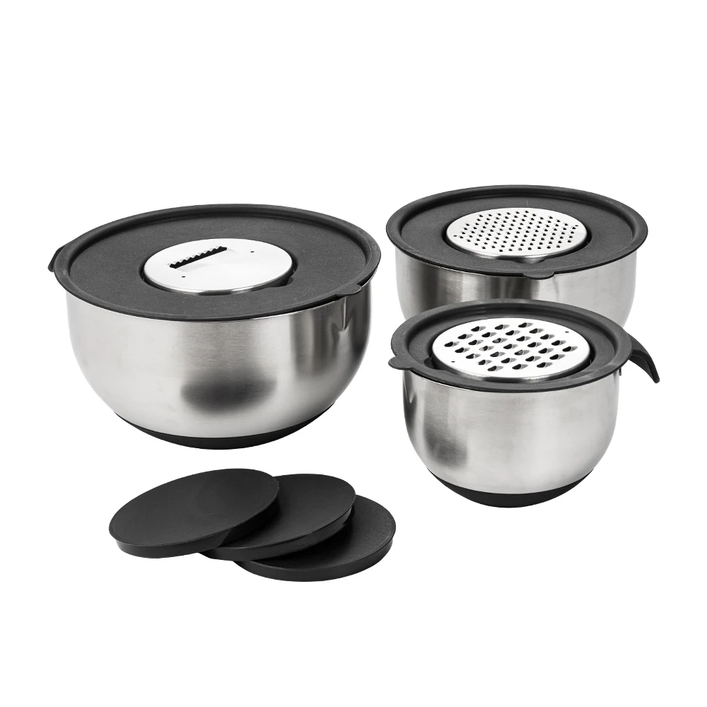 Modern Large Size Big Flour Salad Mixing Bowls Mirror Finished