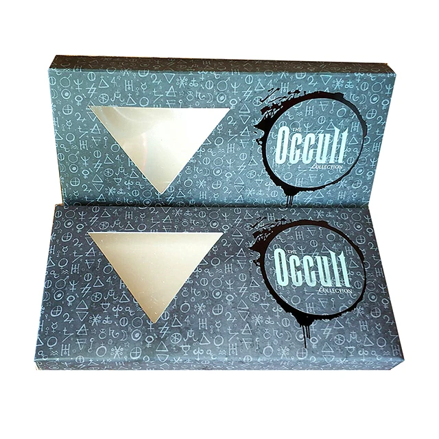 Custom Design Nice Gold Foil Logo Eyelash Paper Box lash sleeve packaging box