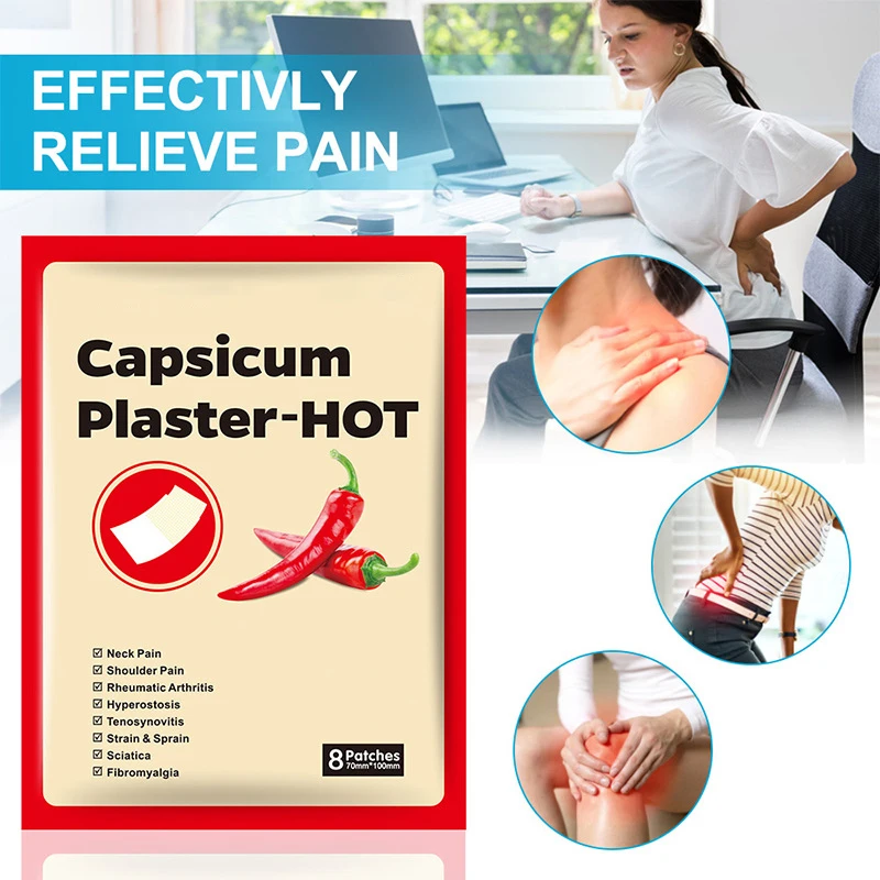 chinese medical capsicum chili patch hot capsicum external medicated plaster for joints pain relieving patch
