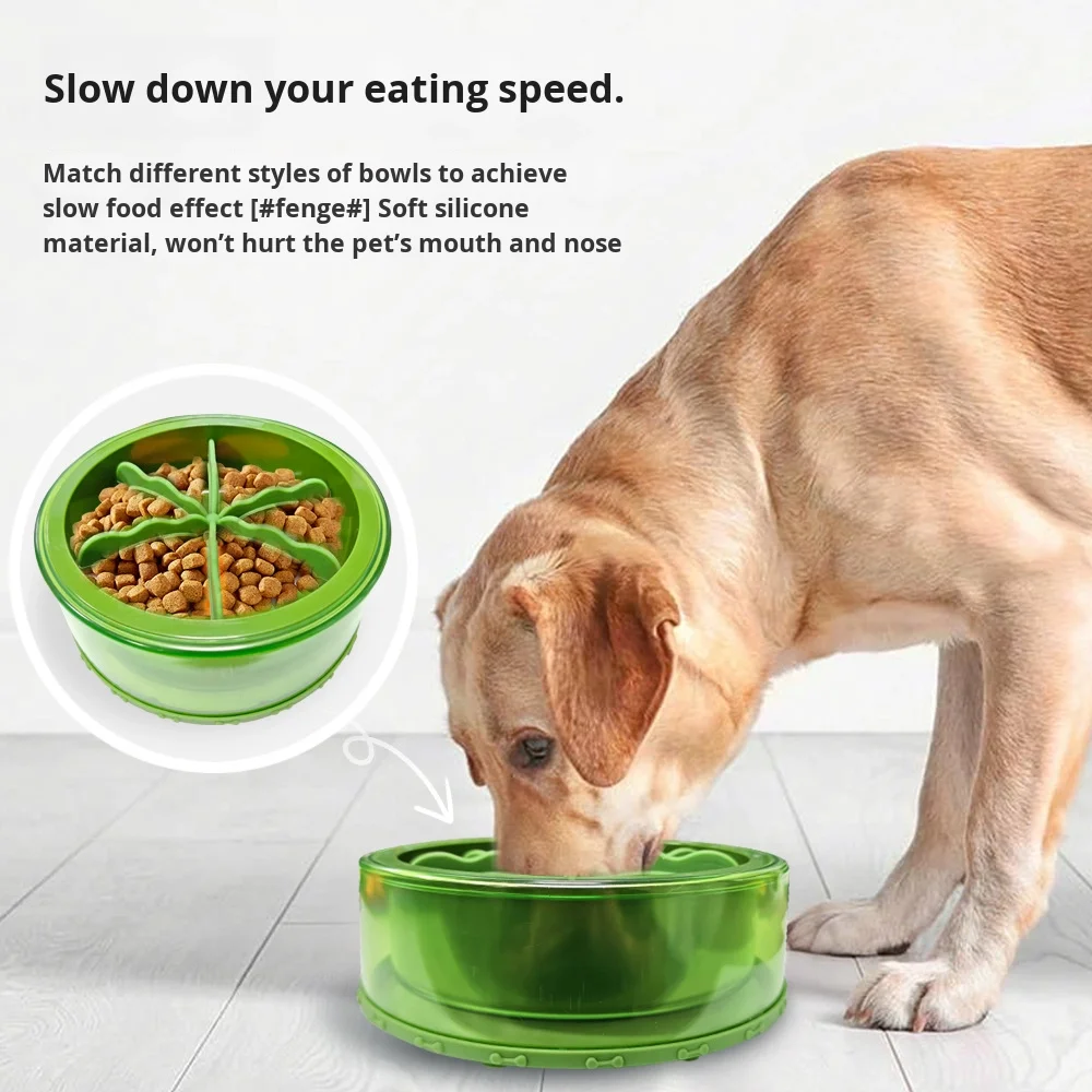 Large Dog Slow Feeder Food Divider Anti-Choke Silicone Separator with Suction Cup Solid Pattern Dog Training Food Bowl manufacture