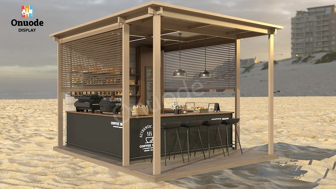 Design Juice and Coffee Kiosk Showcase for Malls Unique Mall Kiosk Design for Product Display