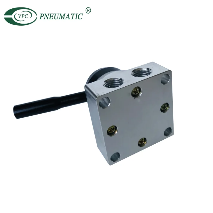 Pneumatic Hand Rotary Valve HV210-08 3position 4way Rotary Lever Switch Valve Mini Hand Control Valves