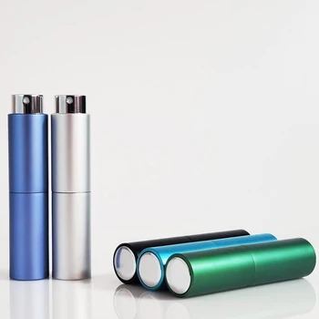 8ml 10ml 15ml 20ml Aluminum Mini Portable Travel Black Matte Twist Up Refillable Perfume Atomizer