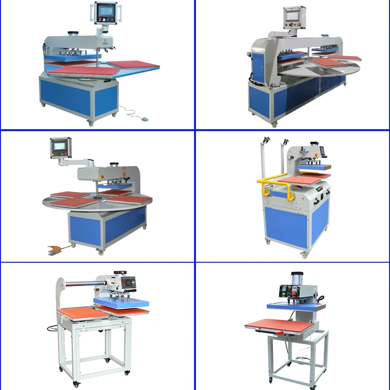 TIFFAN Large Size Rotary Heat Press Machine Pneumatic 6 Stations Heat Transfer Printing Equipment Easy to Operate