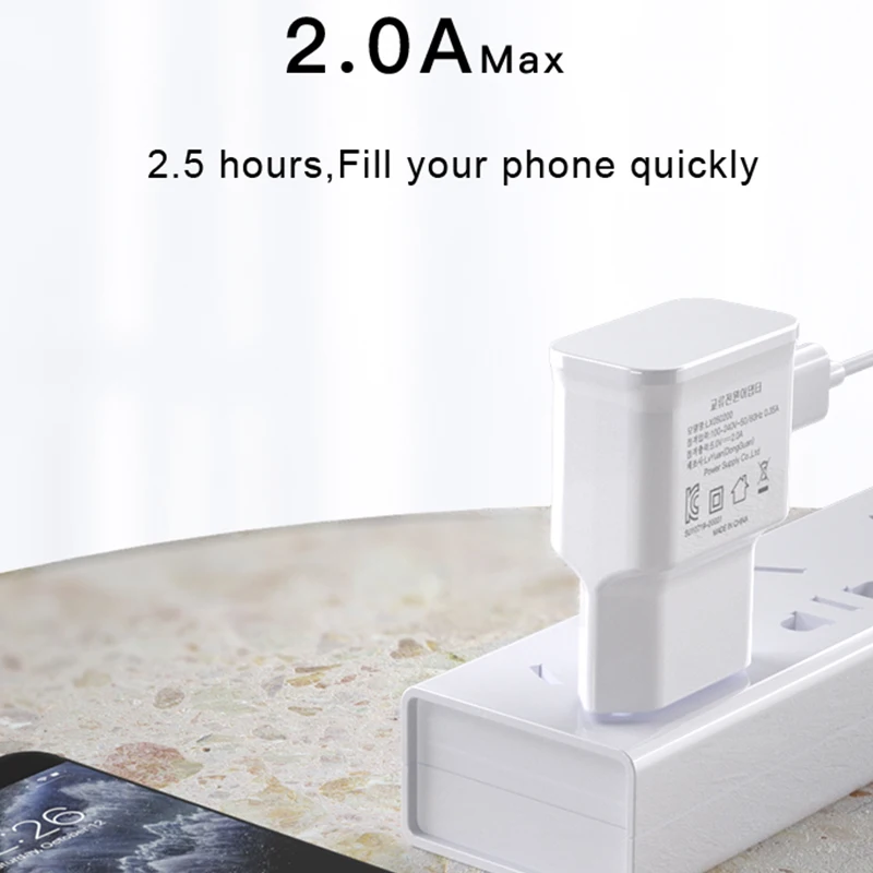 2 Caricabatterie USB Da Viaggio 5W 5V 1A, Adattatore Di Alimentazione Universale Per Smartphone E Dispositivi Elettronici, Compatibile Con Prese Europee, Bianco