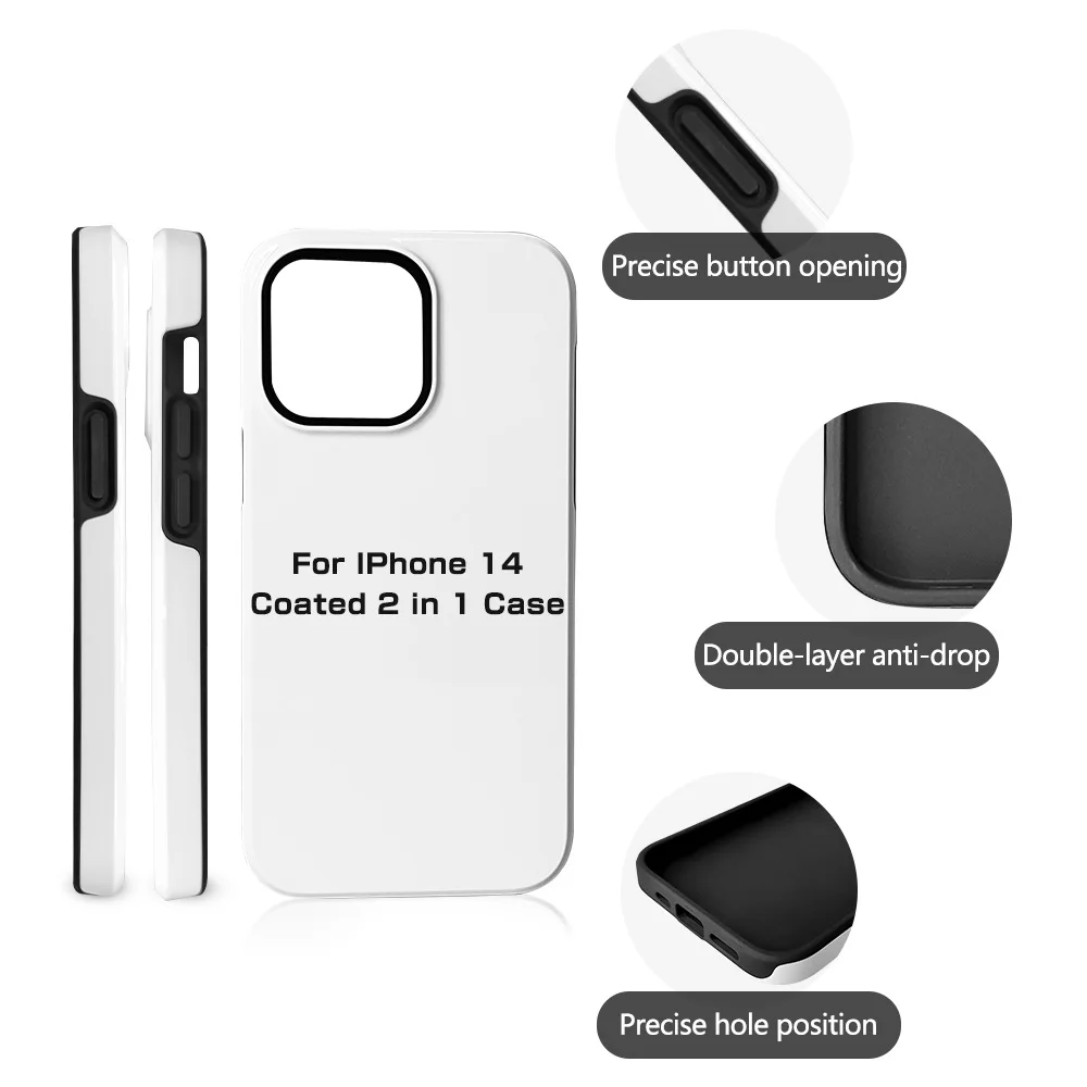 Sublimation Blanks Phone Cases 2 In 1 Shockproof Blank Phone Case