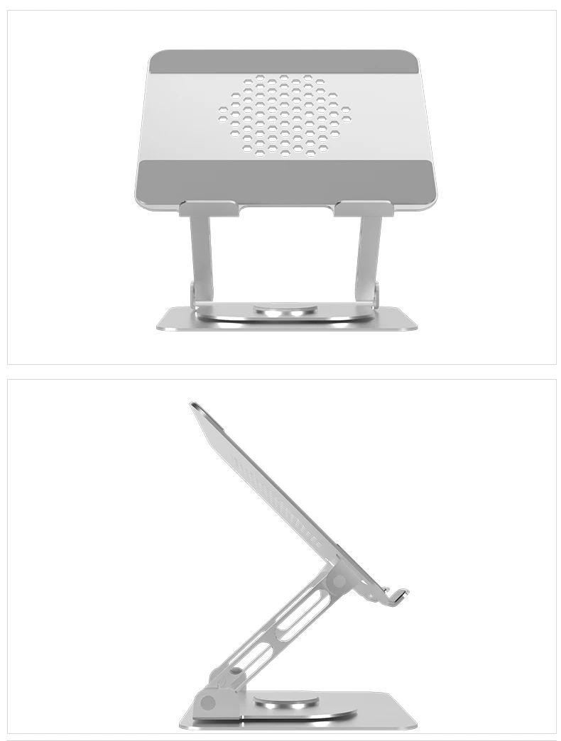 Multifunctional Desktop Folding Rotating Laptop Cooling Rack Aluminum
