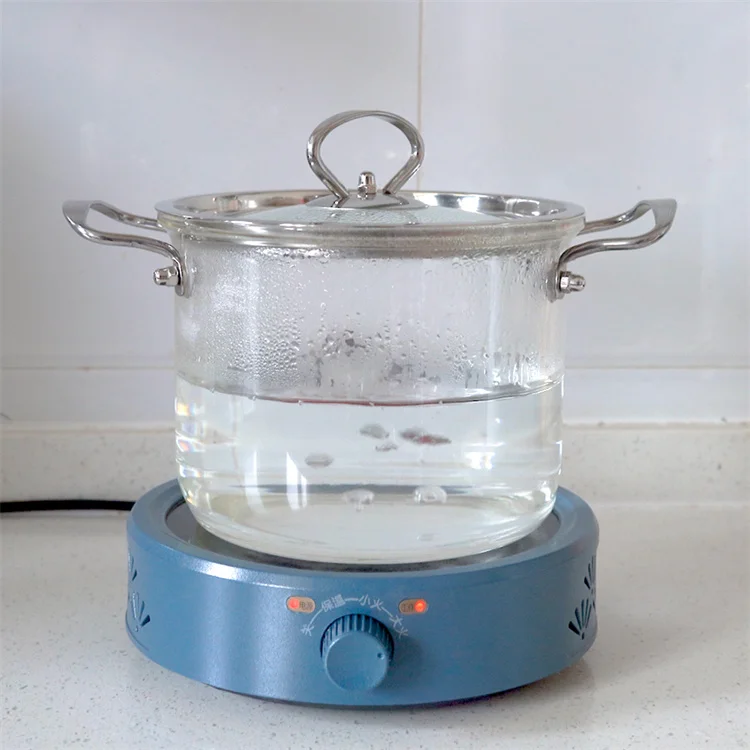 HOT Thickened High Temperature Resistant big size transparent glass cooking pot factory