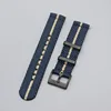 navy blue and apricot-black buckle