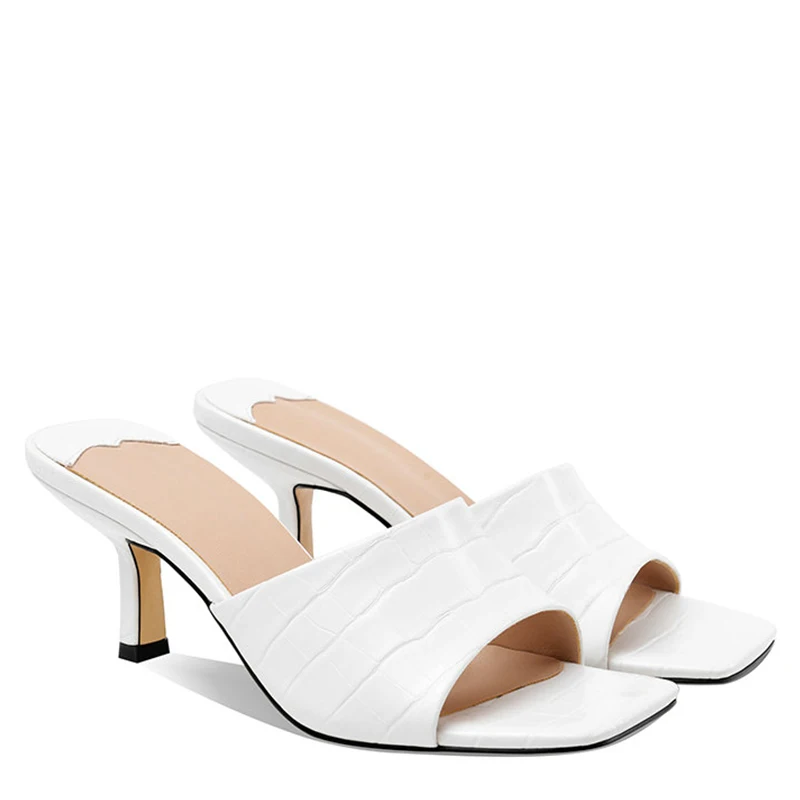 WETKISS/зимние сапоги; Оптовая продажа; Женские туфли с квадратным носком; Уличные шлепанцы; Летние туфли на высоком каблуке без задника с открытыми пальцами «крокодиловая кожа босоножки с открытой пяткой; Для женщин