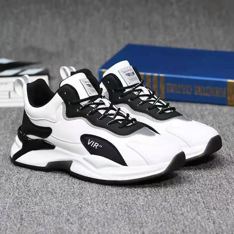 New men's shoes fashion casual sneakers thick soled tide shoes breathable flying woven daddy shoes