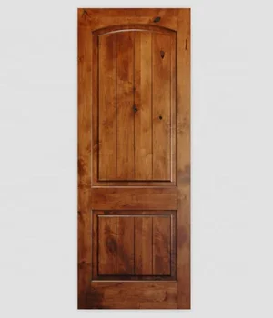 Low cost knotty pine wood doors with frame