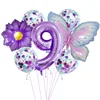 Conjunto de mariposas rosa y morado, set de 9.