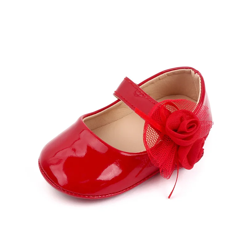 2025 Red Christmas Princess Girl Shoes for Baby Toddler Infant Newborn Mary Jane Flats Breathable and Anti-Slip Outsole manufacture