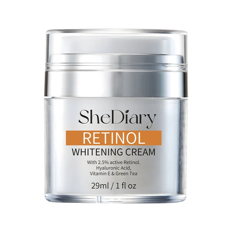 SheDiary crema hidratante antienvejecimiento vegana orgánica crema de retinol cuidado de la piel Natural con ácido kójico para blanqueamiento antiarrugas